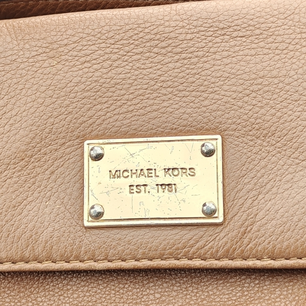 Michael Kors Tan Leather Crossbody Bag - Picture 6 of 16